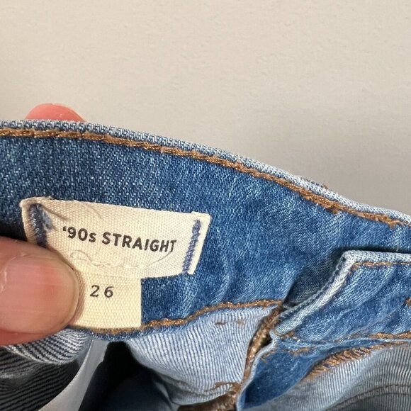 Madewell 90s Straight Utility High Rise Jeans Size 26 Blue Denim Retro - Picture 10 of 12